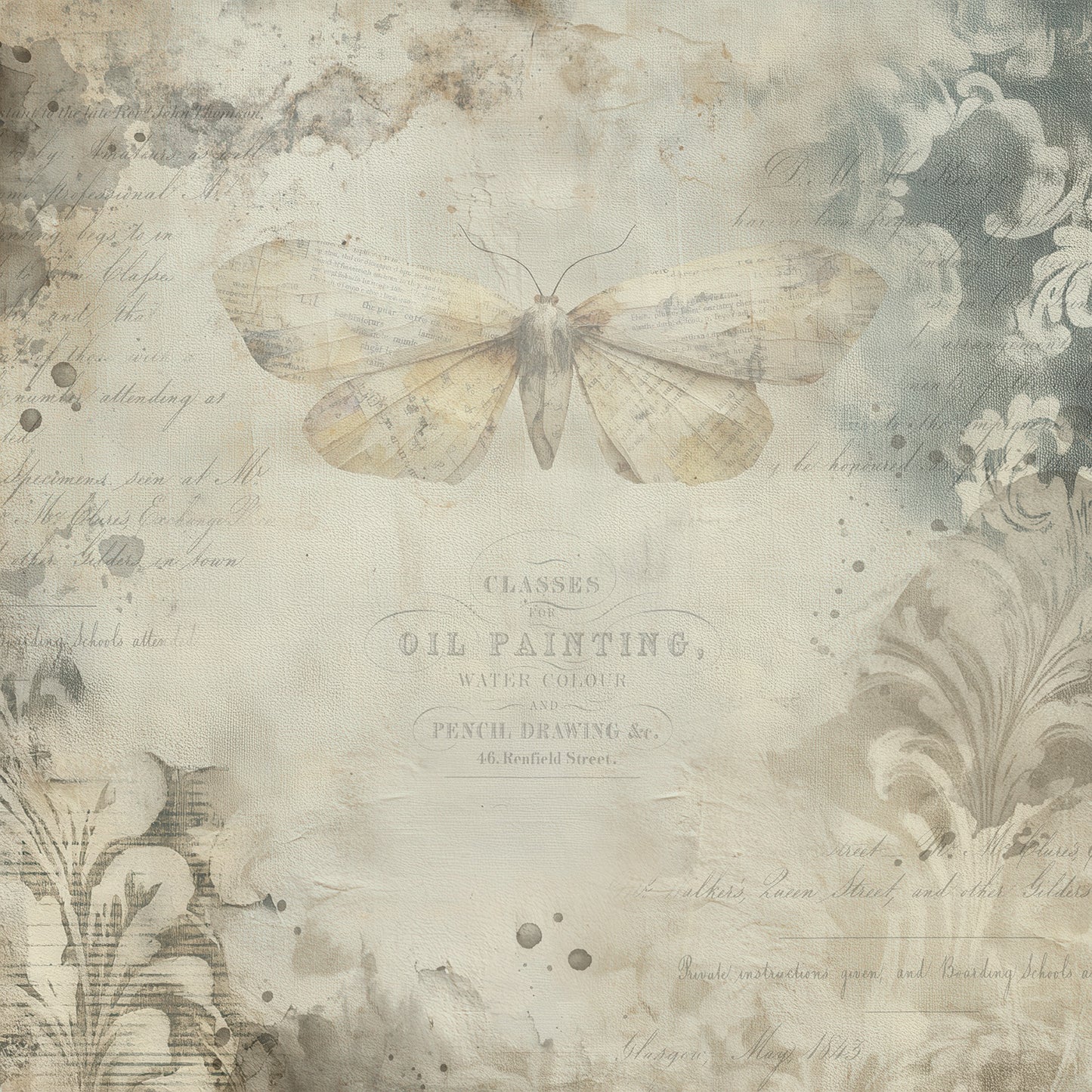 49 And Market - Faded Memory Lane Collection - 12 x 12 Double Sided Paper - Observations