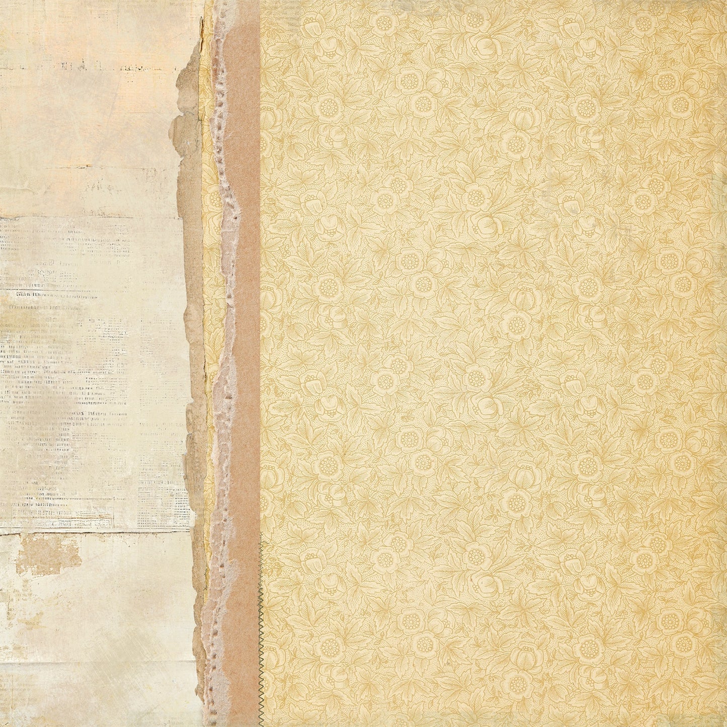 49 And Market - From The Garden Collection - 12 x 12 Double Sided Paper - Rosewater