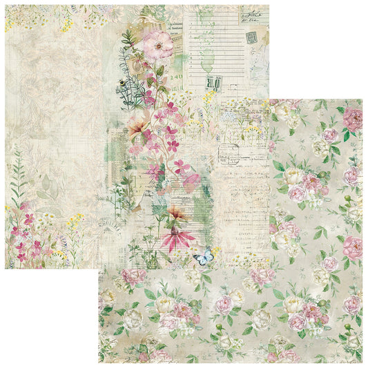 49 And Market - From The Garden Collection - 12 x 12 Double Sided Paper - Foxglove
