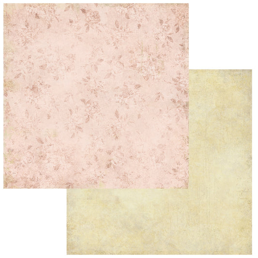 Two pieces of textured paper, one pink and one beige, on a white background.
