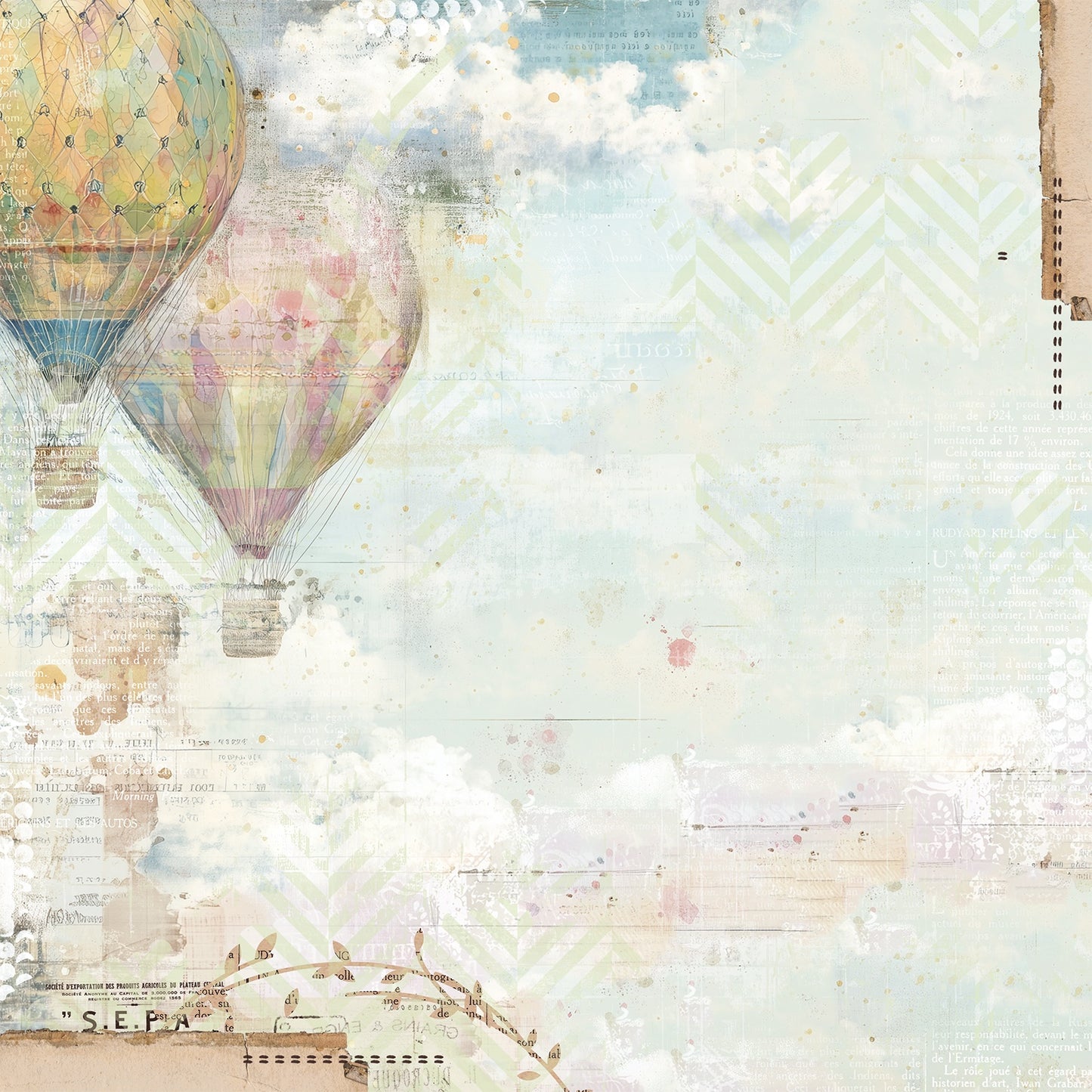 49 and Market - Glimmer And Glee Collection - 12 x 12 Double-Sided Paper - Cheers