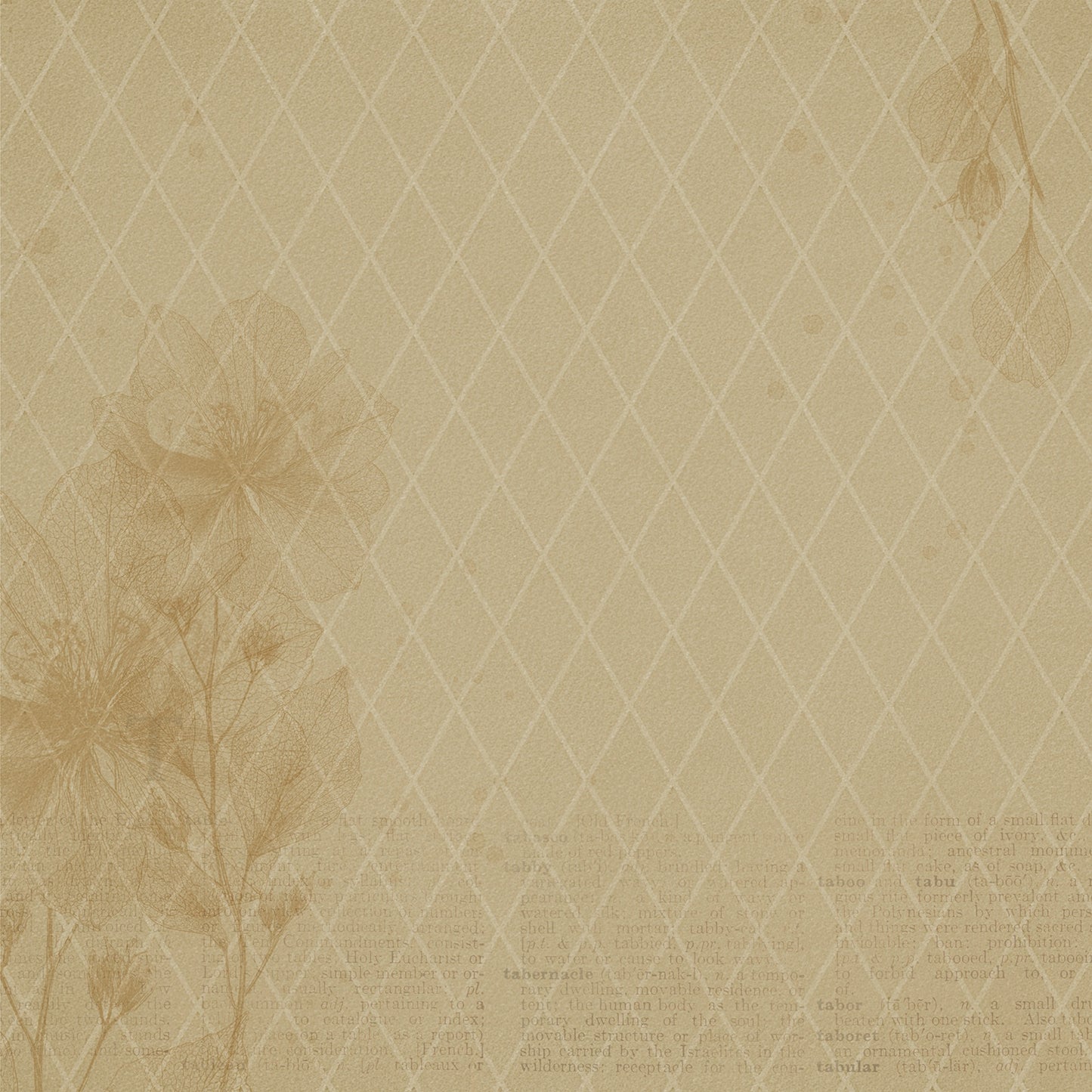 49 And Market - Faded Memory Lane Collection - 12 x 12 Double Sided Paper - Remembered