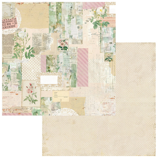 49 And Market - From The Garden Collection - 12 x 12 Double Sided Paper - Queen Anne