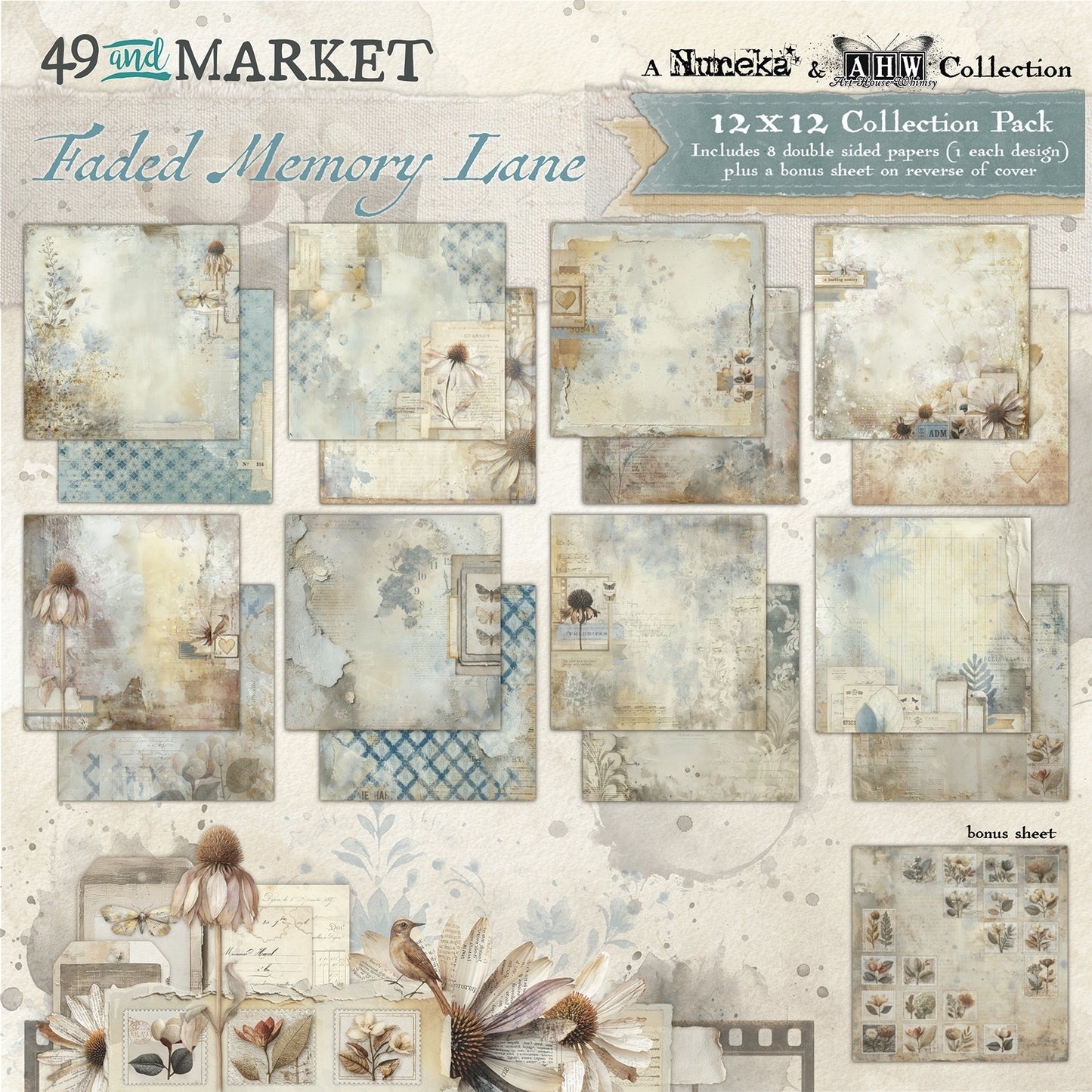 49 And Market - Faded Memory Lane Collection - 12 x 12 Collection Pack