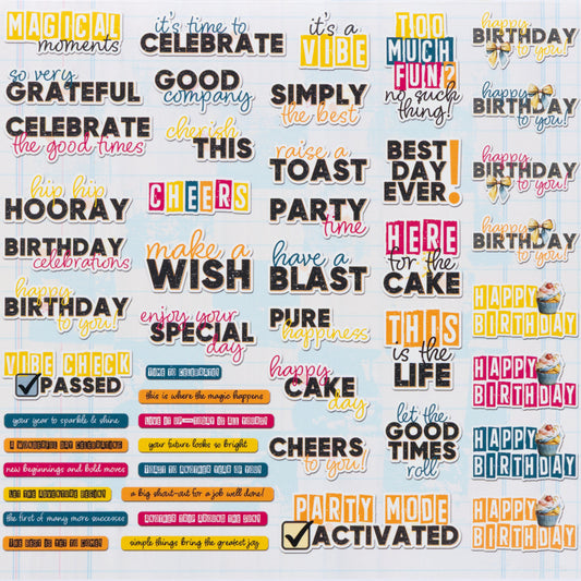 49 and Market - Glimmer And Glee Collection - Chipboard Sentiments