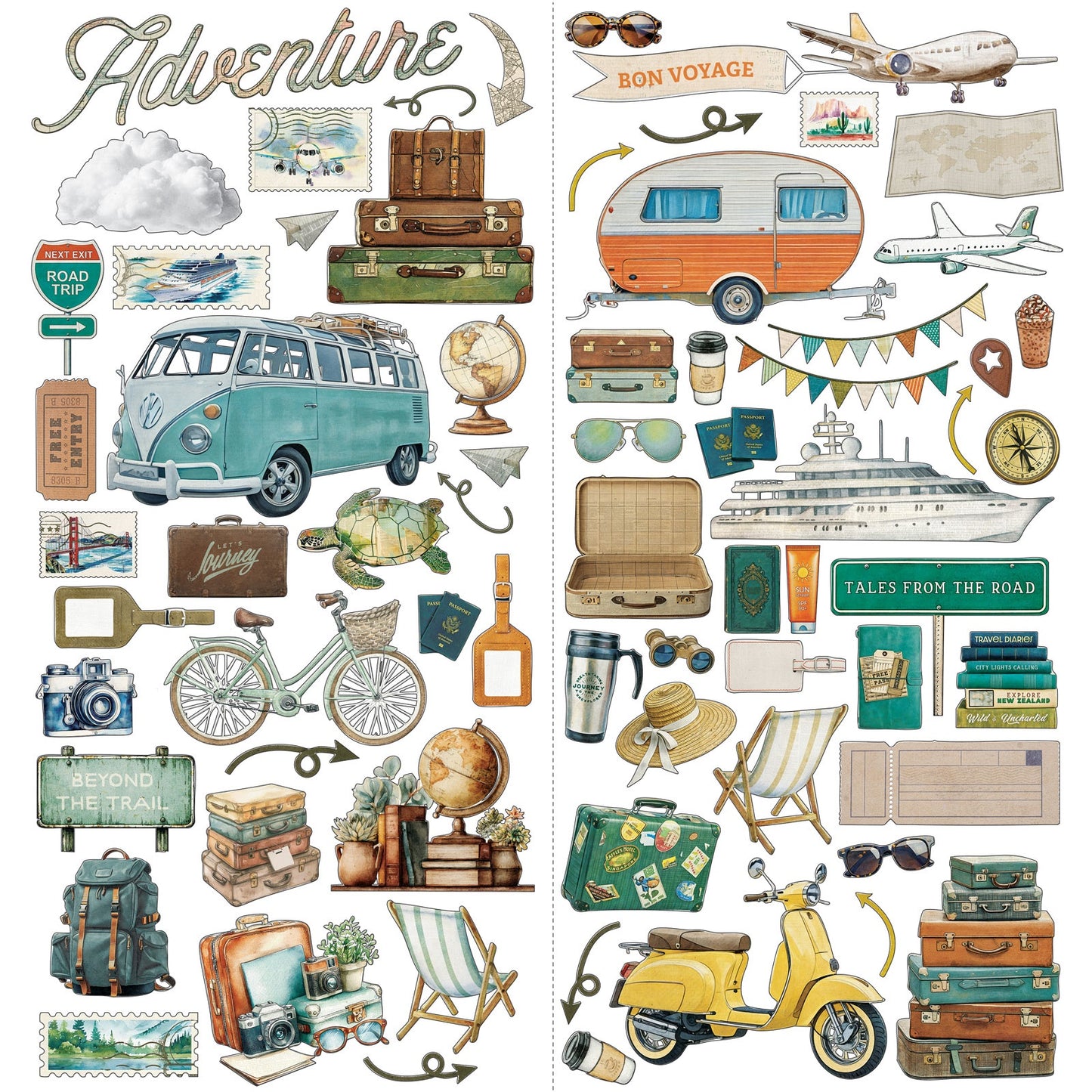 49 And Market - Travel Diaries Collection - Laser Cut Elements
