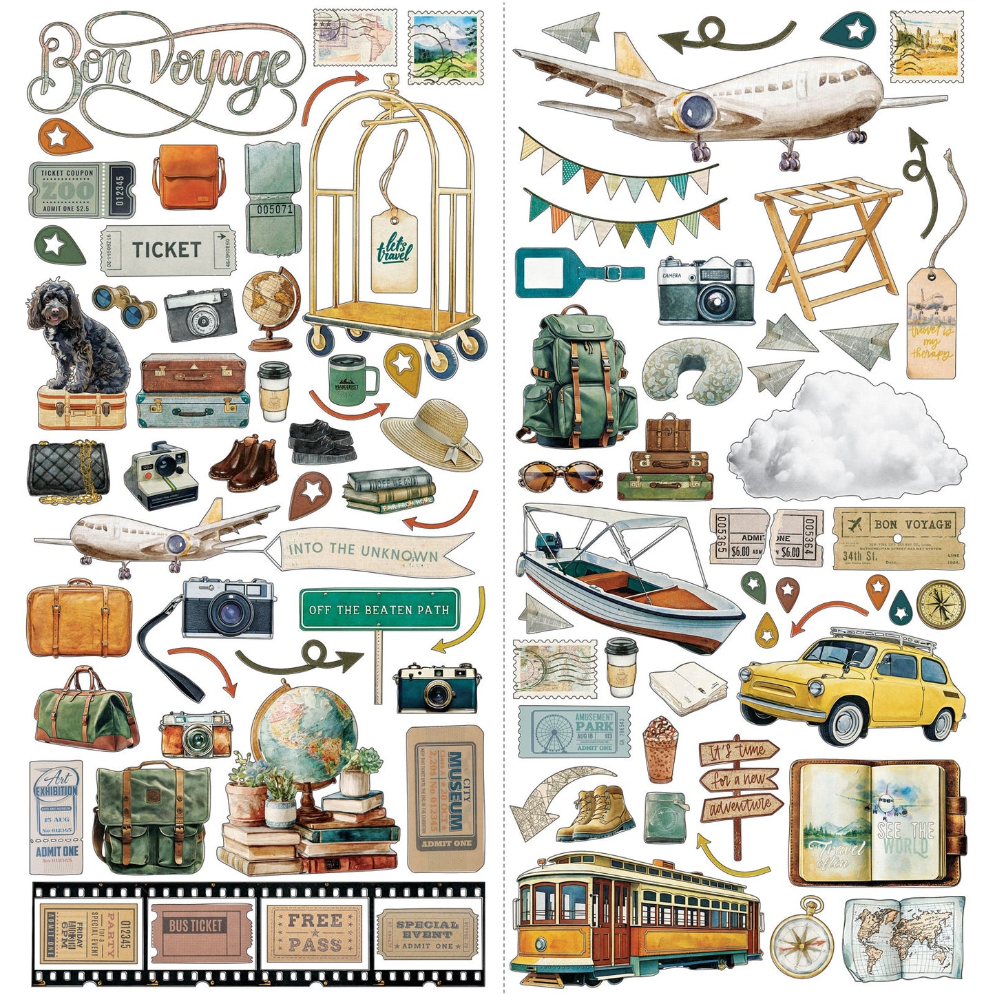 49 And Market - Travel Diaries Collection - Laser Cut Elements
