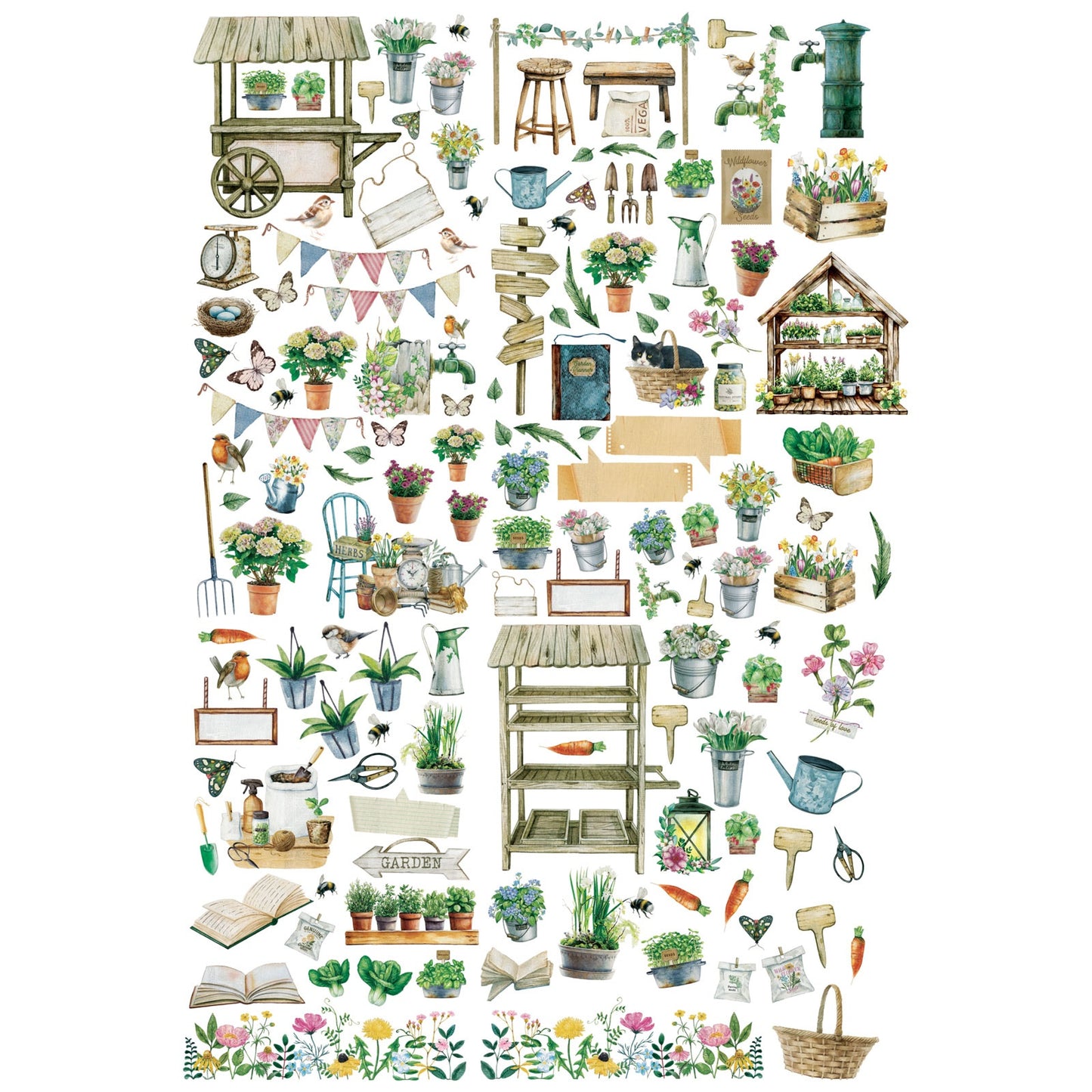 49 And Market - From The Garden Collection - Ephemera - Laser Cuts - Elements