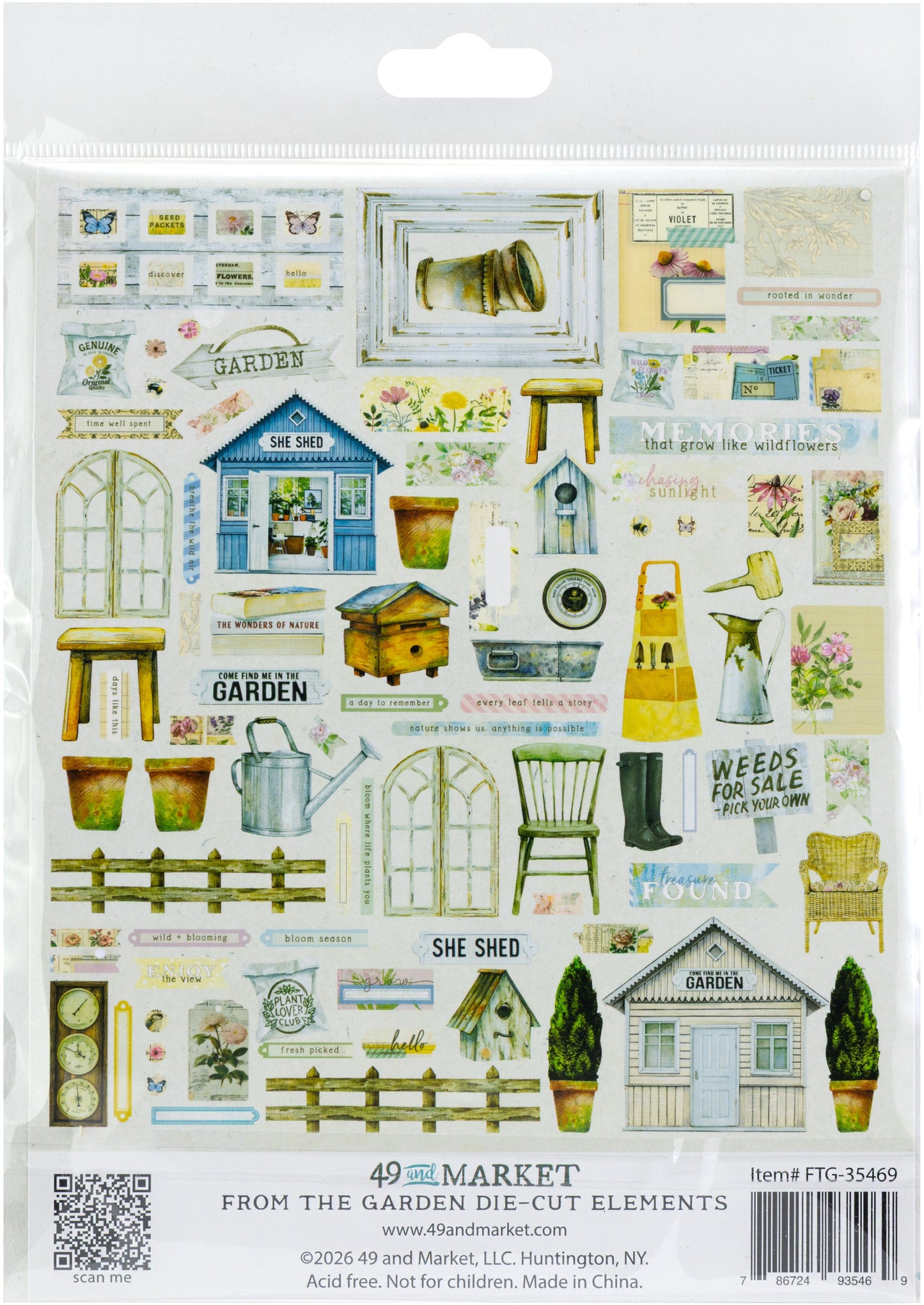 49 And Market - From The Garden Collection - Die Cut Elements