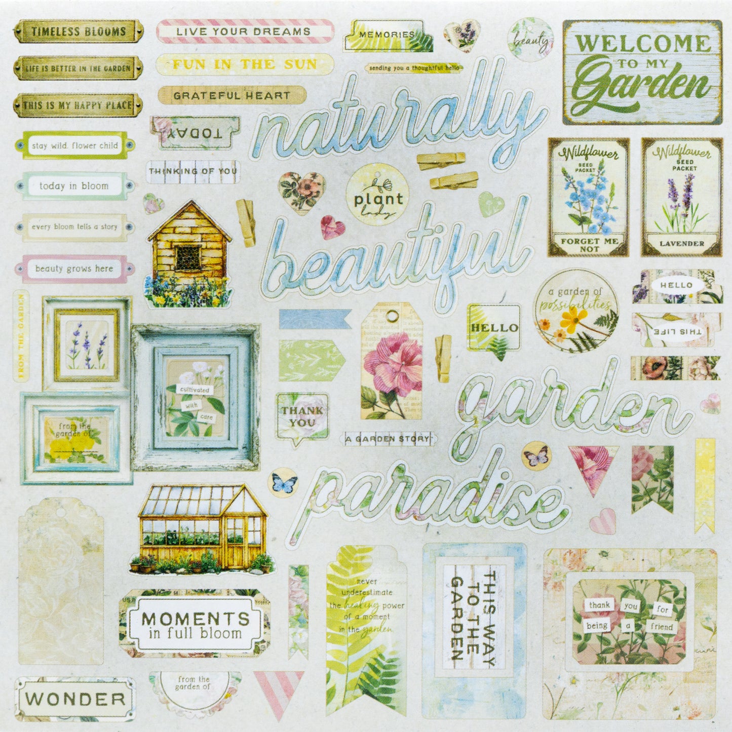 49 And Market - From The Garden Collection - Chipboard Elements