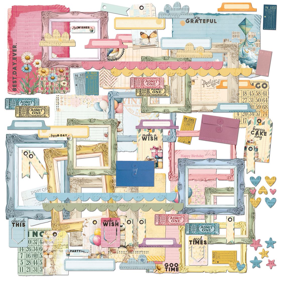 49 and Market - Glimmer And Glee Collection - Ephemera And Frames
