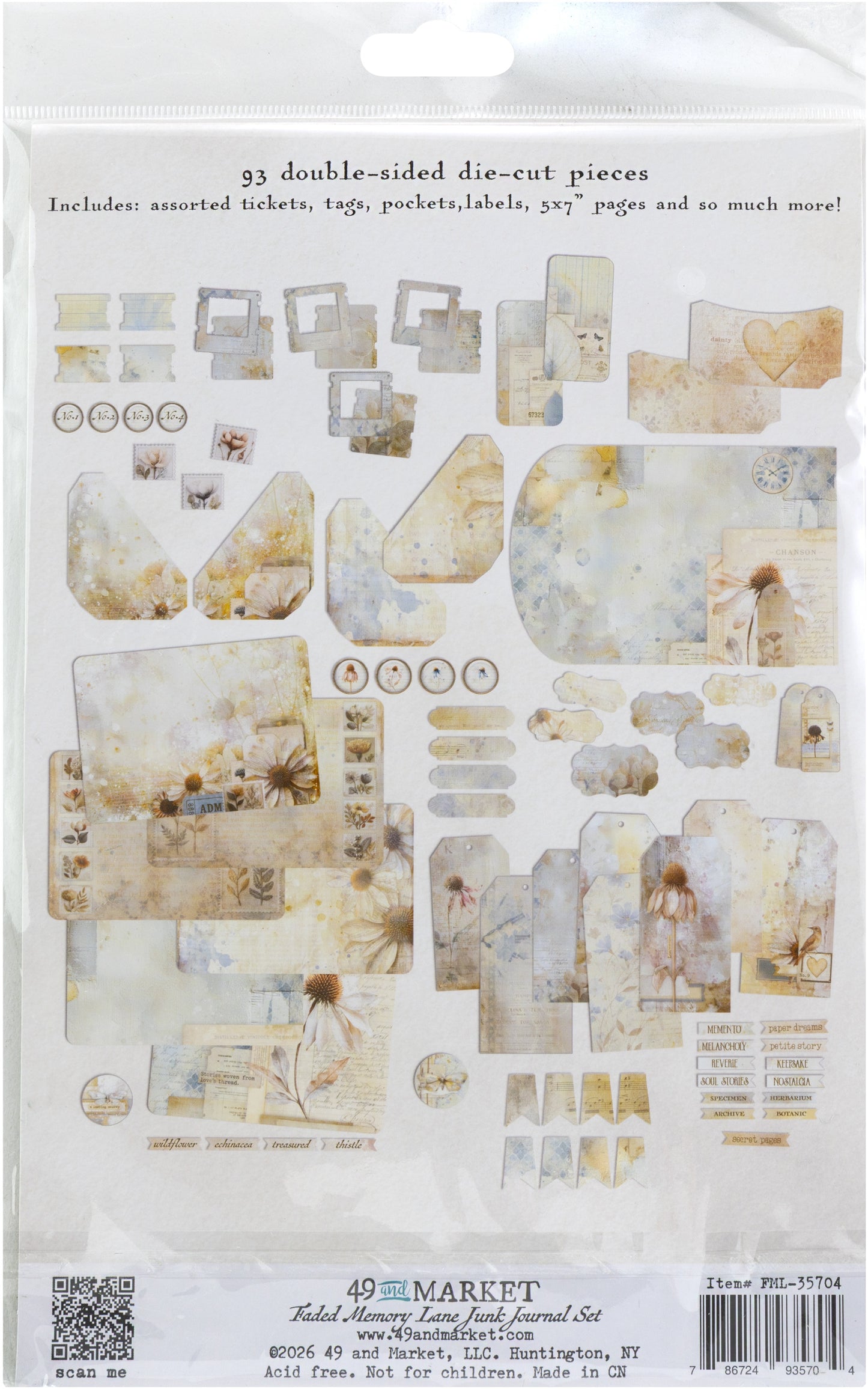 49 And Market - Faded Memory Lane Collection - Ephemera - Junk Journal Set