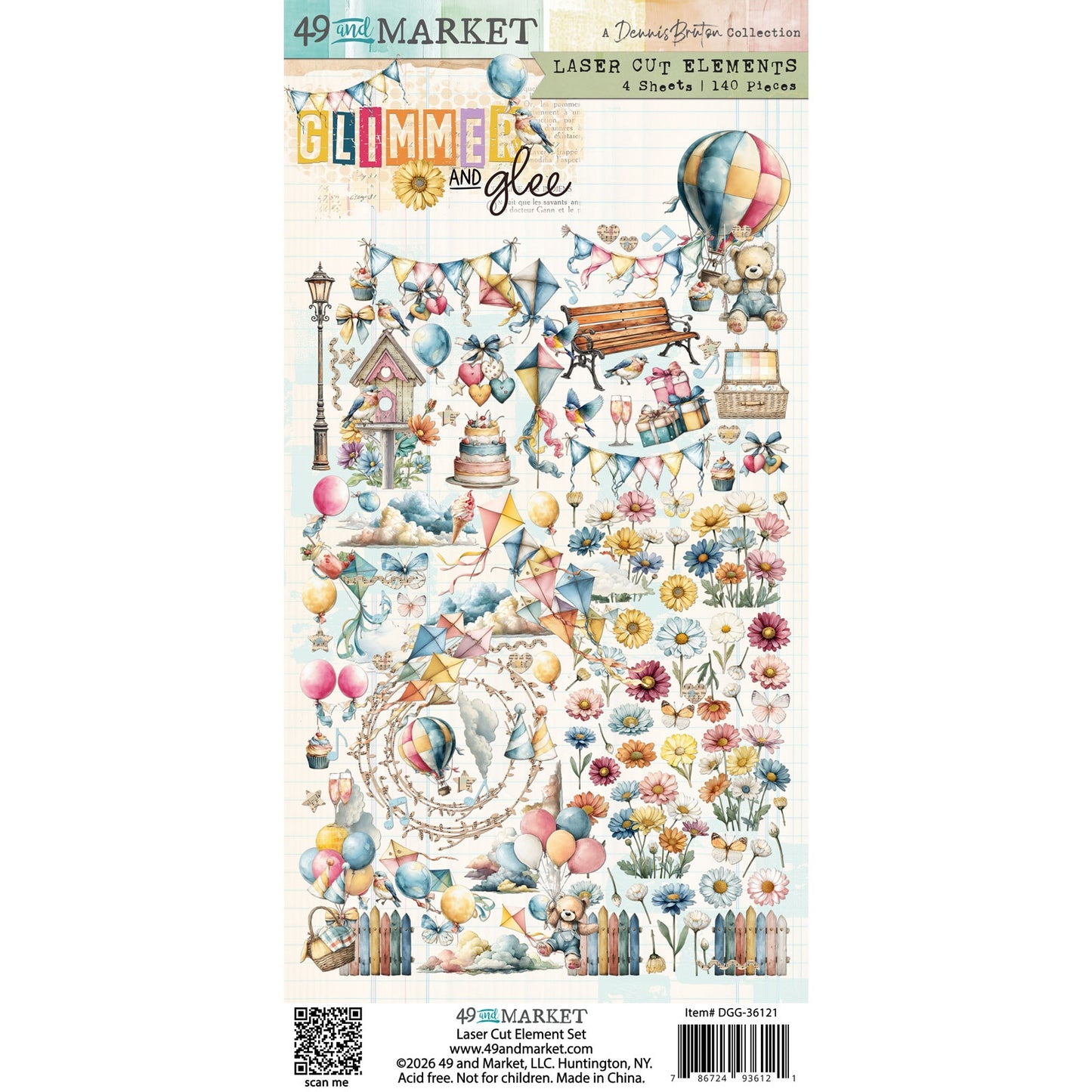 49 and Market - Glimmer And Glee Collection - Laser Cuts - Elements