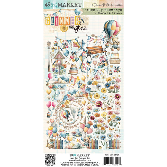 49 and Market - Glimmer And Glee Collection - Laser Cuts - Elements