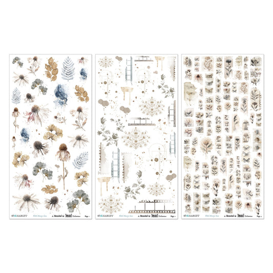 49 and Market Essential Rub-On Transfer Set 6"X12"