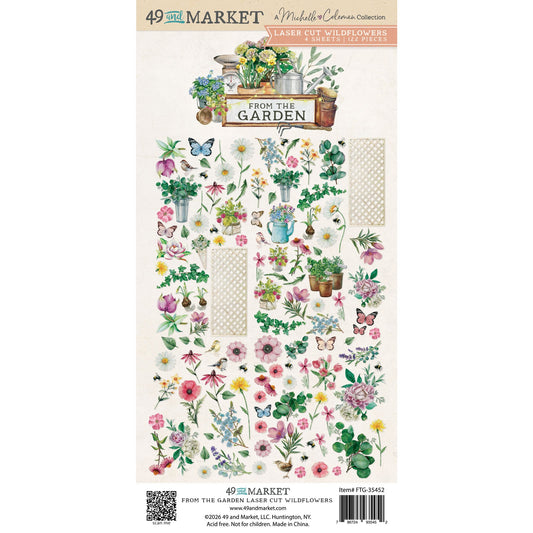 49 And Market - From The Garden Collection - Ephemera - Laser Cuts - Wildflowers