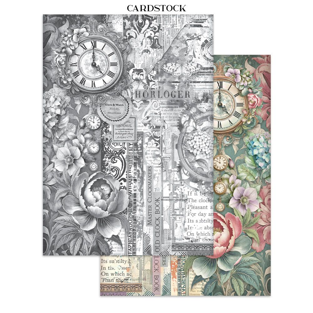 Stamperia - Gardens Of Time Collection - Junk Journal - Stickers, Cut-Outs, and Backgrounds