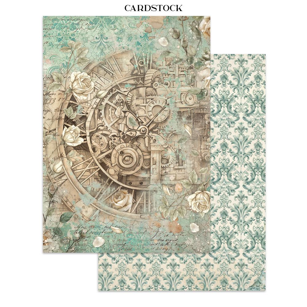 Stamperia - Gardens Of Time Collection - Junk Journal - Stickers, Cut-Outs, and Backgrounds