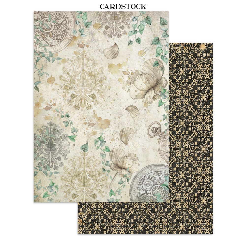 Stamperia - Gardens Of Time Collection - Junk Journal - Stickers, Cut-Outs, and Backgrounds