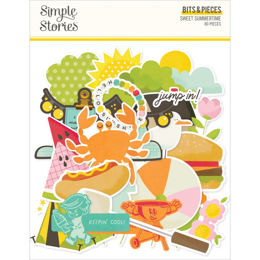 Simple Stories - Sweet Summertime Collection - Ephemera - Bits And Pieces
