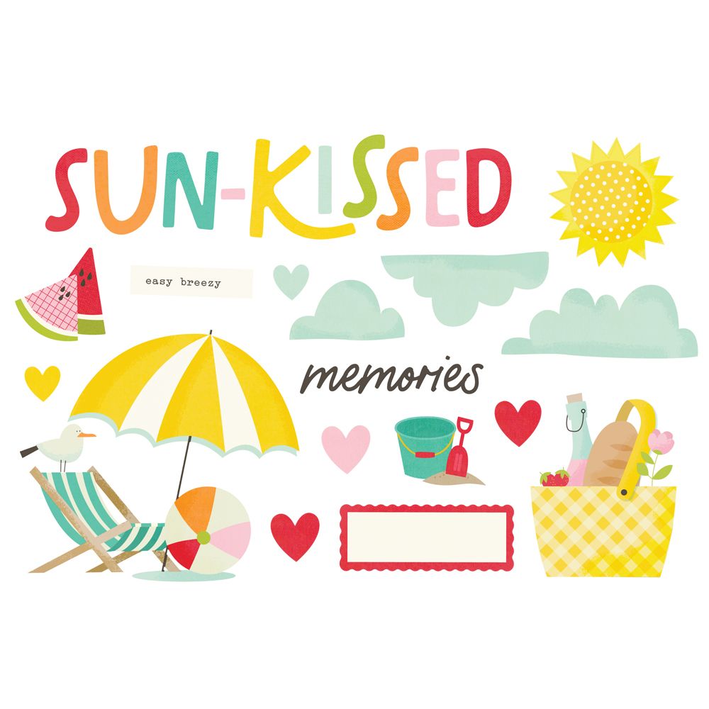 Simple Stories - Sweet Summertime Collection - Simple Pages Page Pieces