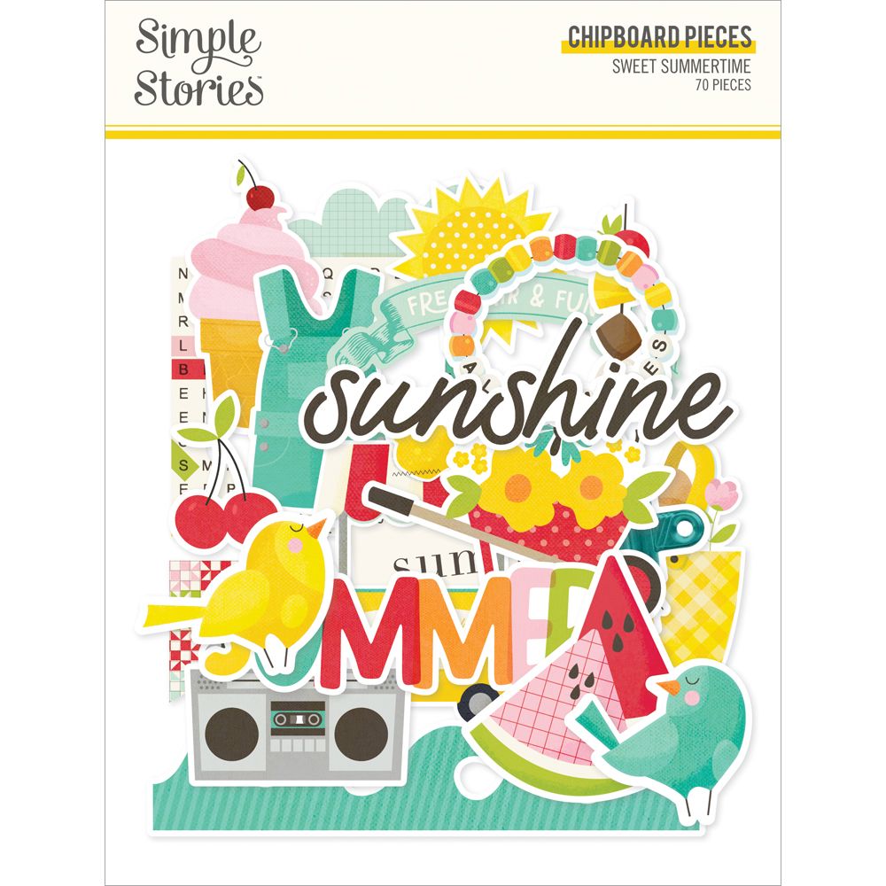 Simple Stories - Sweet Summertime Collection - Chipboard Pieces