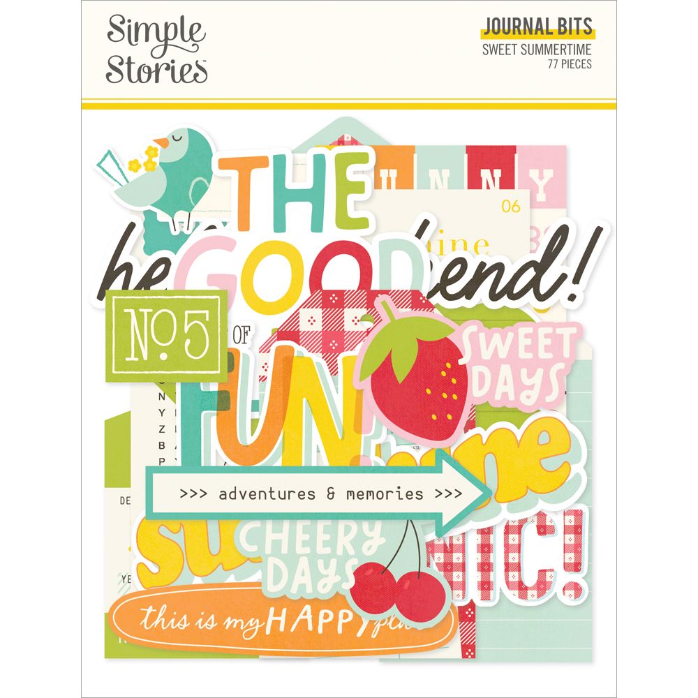 Simple Stories - Sweet Summertime Collection - Ephemera - Journal Bits And Pieces