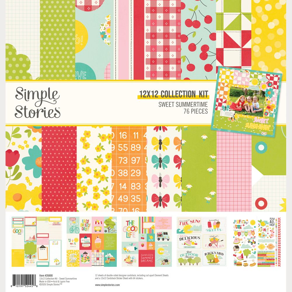 Simple Stories - 12 x 12 Collection Kit - Sweet Summertime