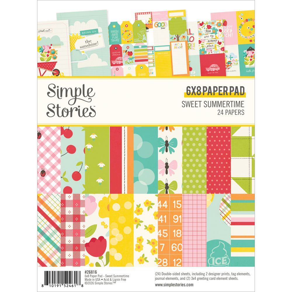 Simple Stories - 6 x 8 Paper Pad- Sweet Summertime
