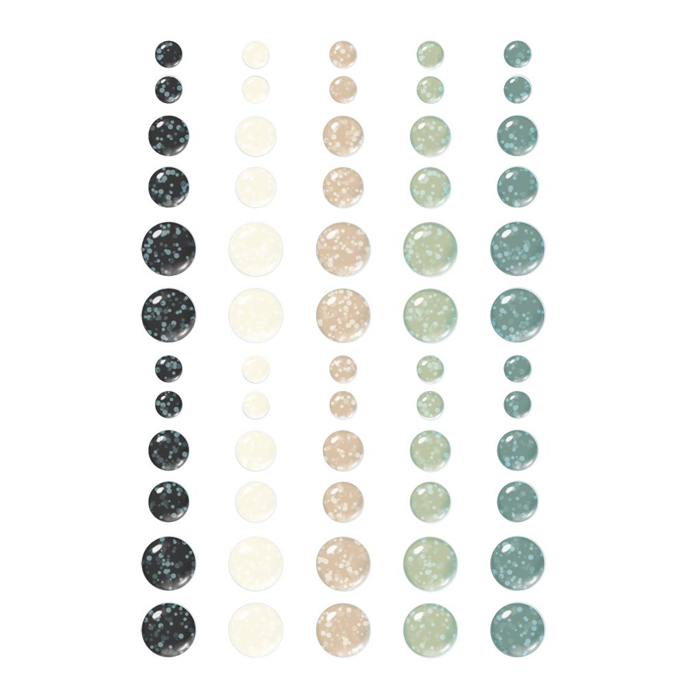 Simple Stories - Simple Vintage Timeless Harmony Collection - Glitter Enamel Dots