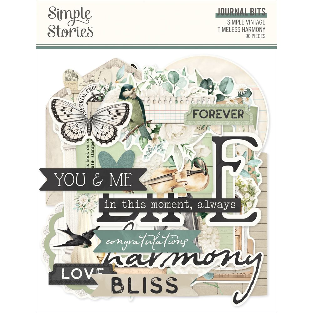 Simple Stories - Simple Vintage Timeless Harmony Collection - Ephemera - Journal Bits And Pieces