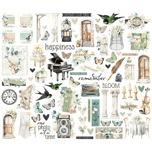 Simple Stories - Simple Vintage Timless Harmony Collection - Ephemera - Bits And Pieces