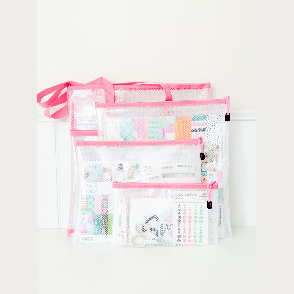 Simple Stories - Craft Storage Pouch - Medium - Pink