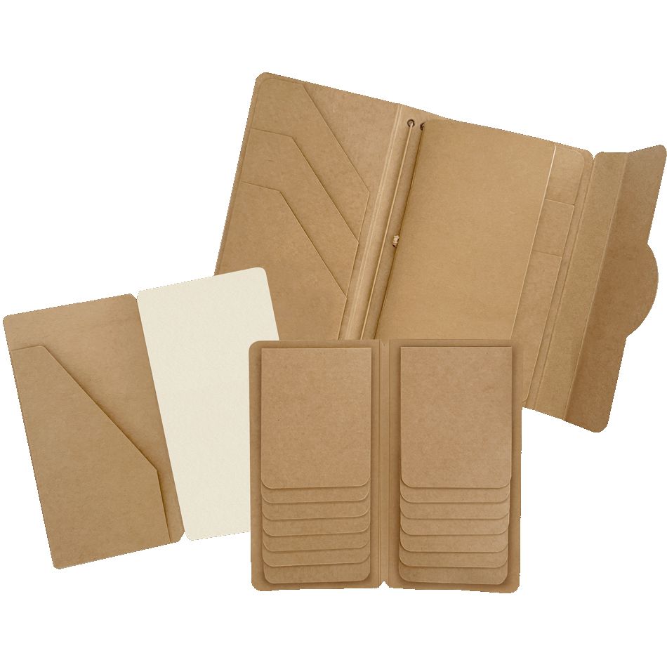 Graphic 45 - Travel Album with Inserts – Waterfall Folder & Journaling Notebooks - Kraft