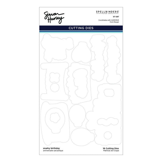 Spellbinders - Simon Hurley - Etched Dies - Snarky Birthday