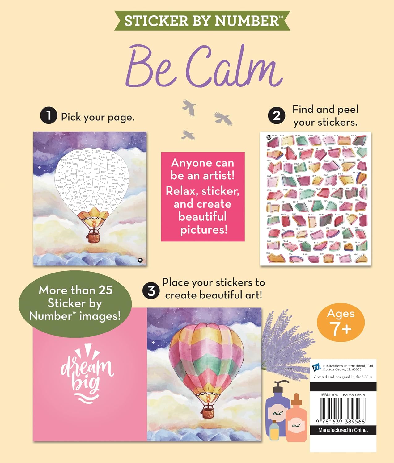 Brain Games - Sticker by Number - Be Calm