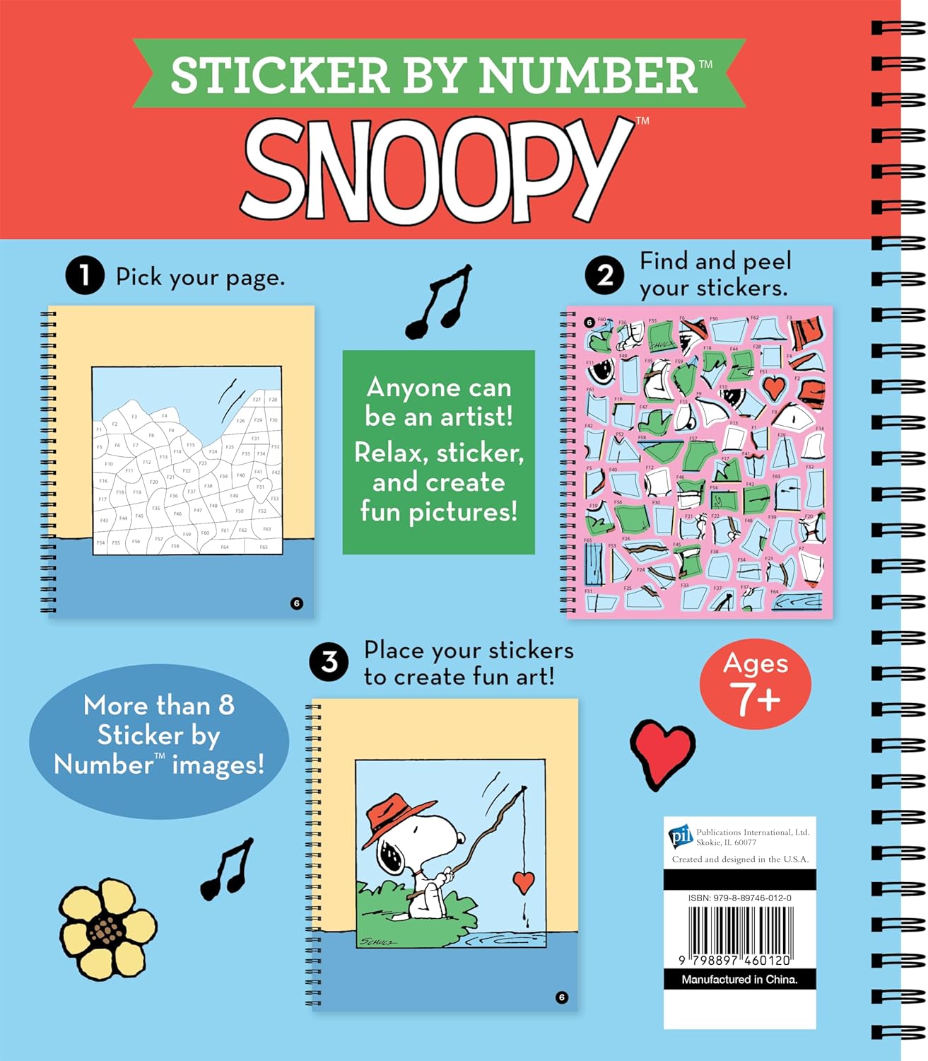 Brain Games - Sticker by Number - Snoopy