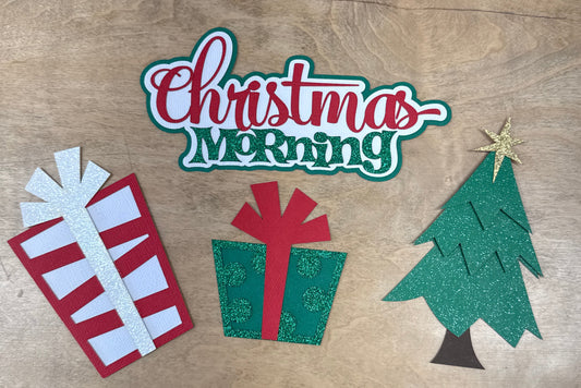Christmas Morning Die Cut Title