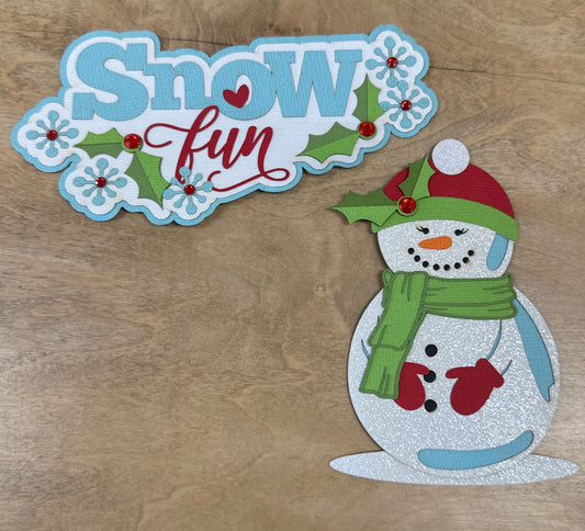 Snow Fun Die Cut Title