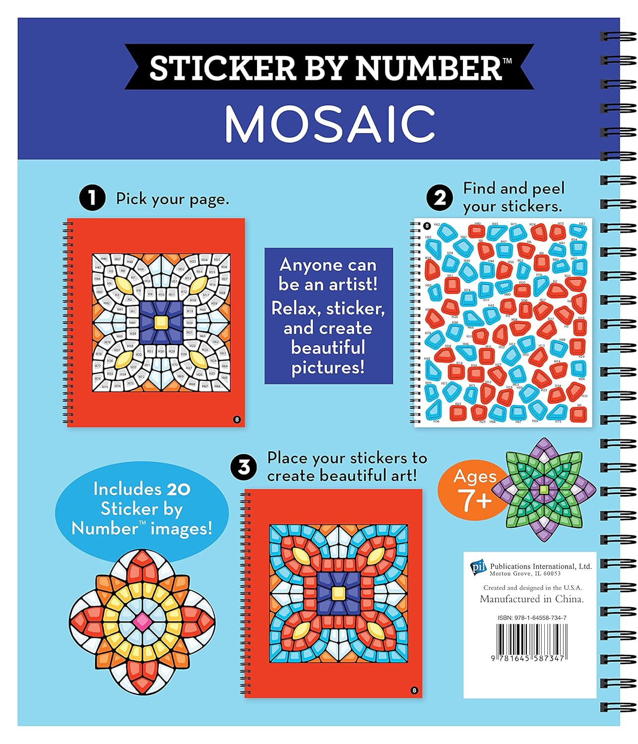 Brain Games - Sticker by Number: Mosaic