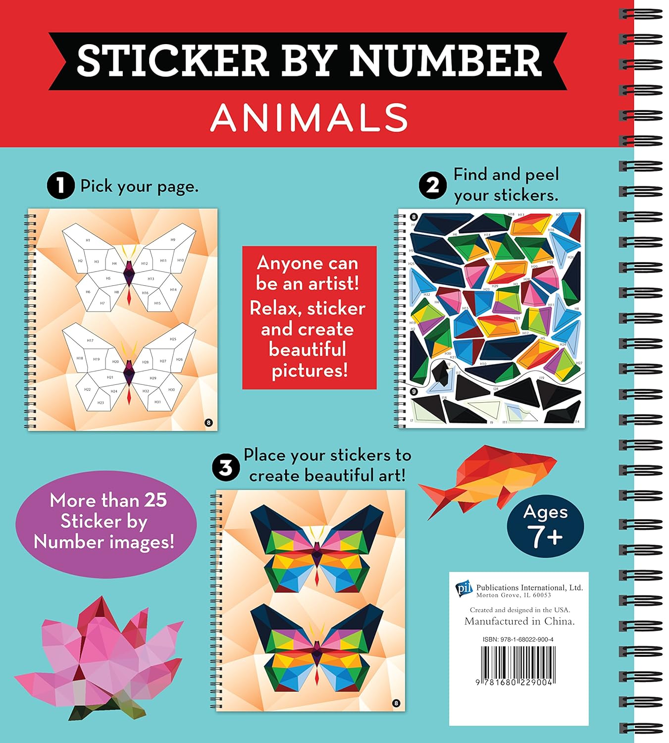 Brain Games - Sticker by Number: Animals