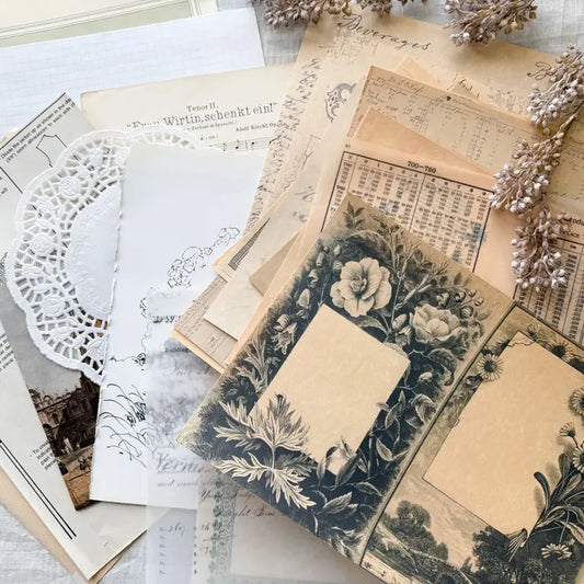A House Of Books - Junk Journal Page Pack- Signature Pages (Vintage Mood)