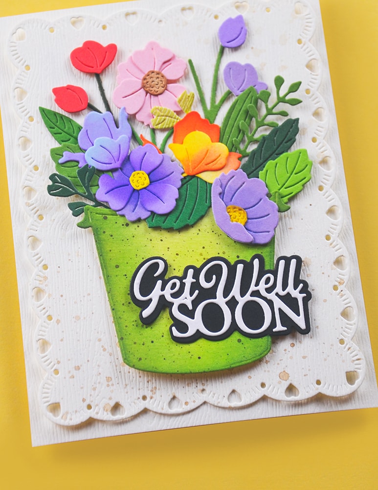 Memory Box Inc - Everyday Sentiments Collection  Craft Die - Get Well Soon