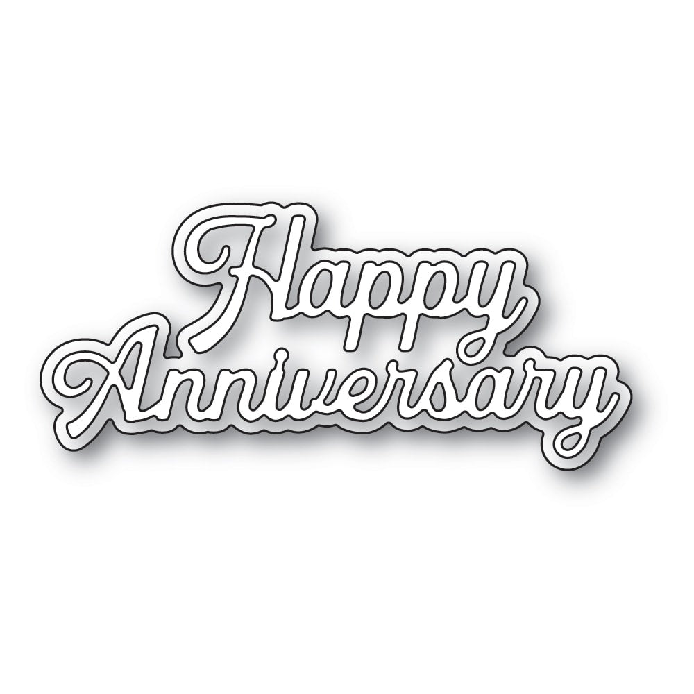 Memory Box Inc - Everyday Sentiments Collection  Craft Die- Happy Anniversary