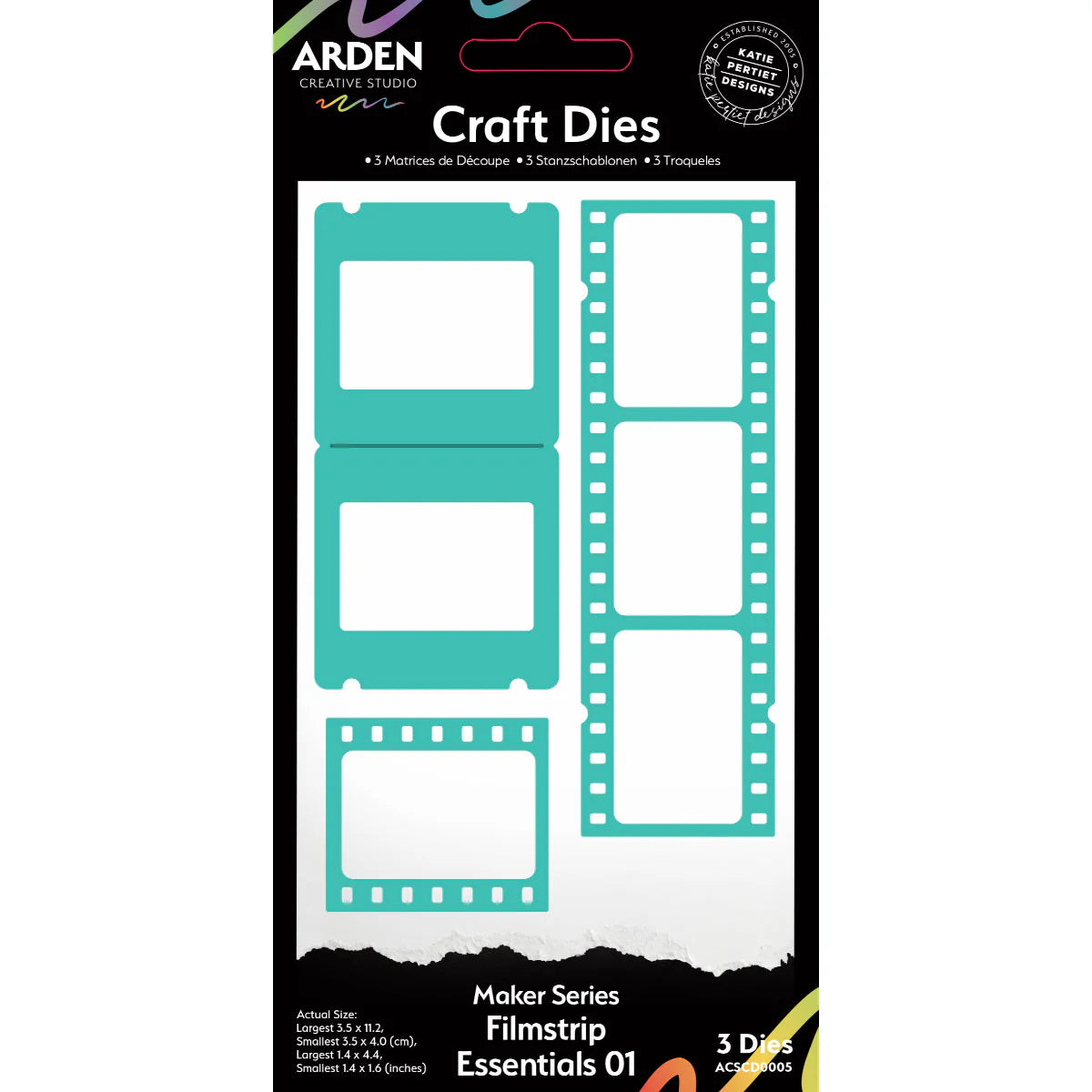 Arden Creative Studio - Katie Pertiet Vintage Maker Series - Metal Dies - Filmstrip Essentials 01