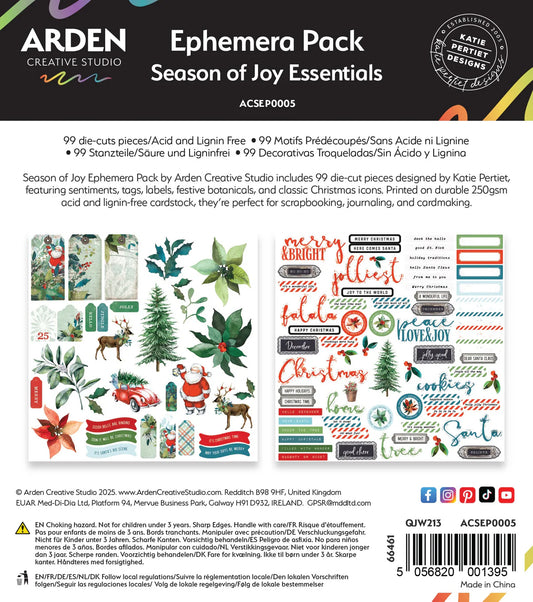 Arden Creaive Studio - Season of Joy - Essentials Ephemera Pack