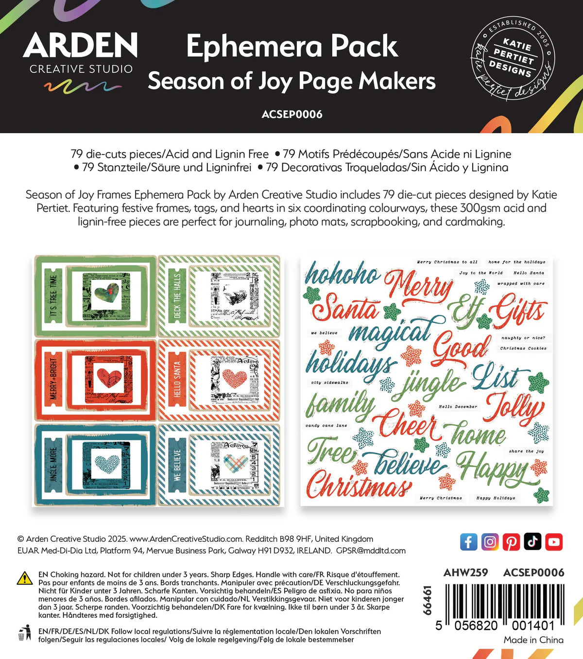 Arden Creaive Studio - Season of Joy - Page Makers Ephemera Pack