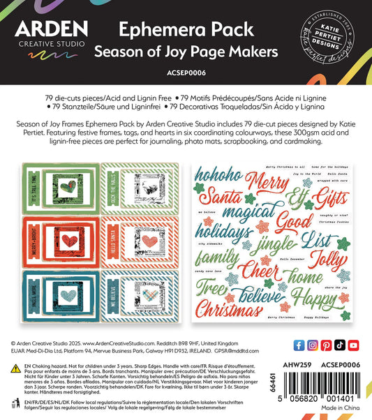 Arden Creaive Studio - Season of Joy - Page Makers Ephemera Pack