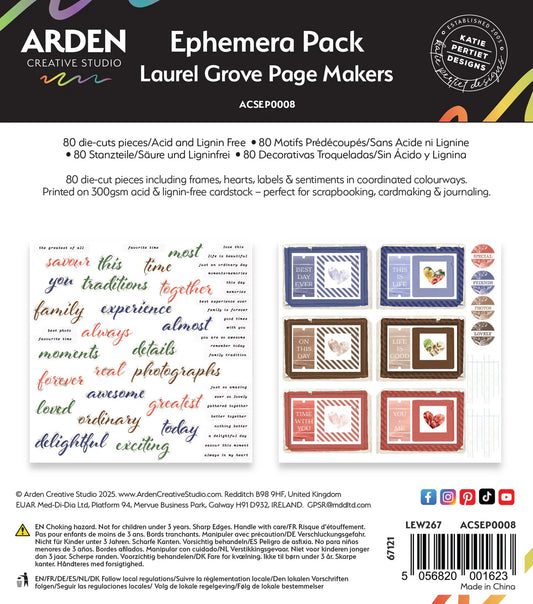 Arden Creative Studio - Laurel Grove - Page Makers Ephemera Pack