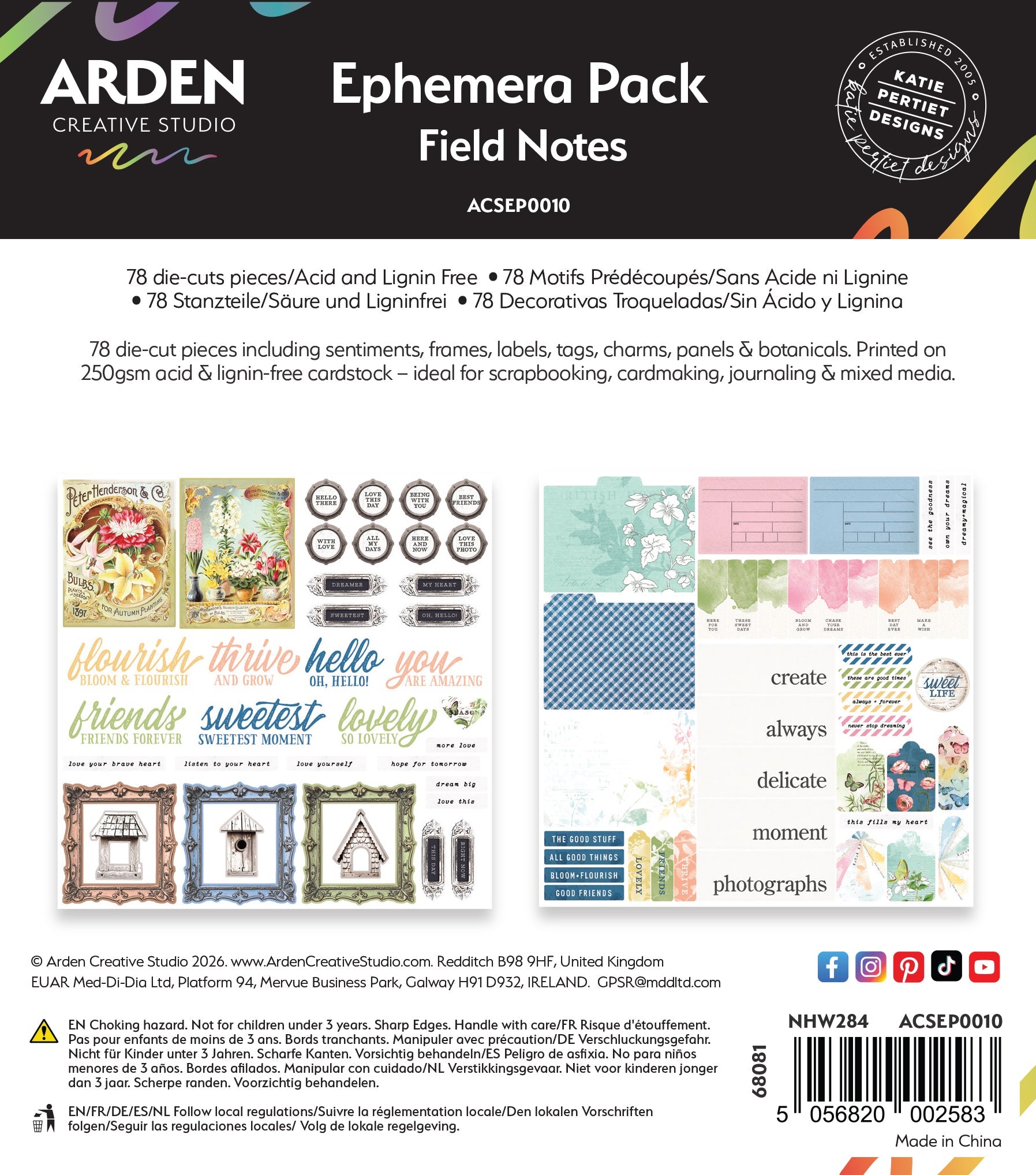 Arden Creative Studio - Field Notes - Ephemera Pack – SO scrappy ...